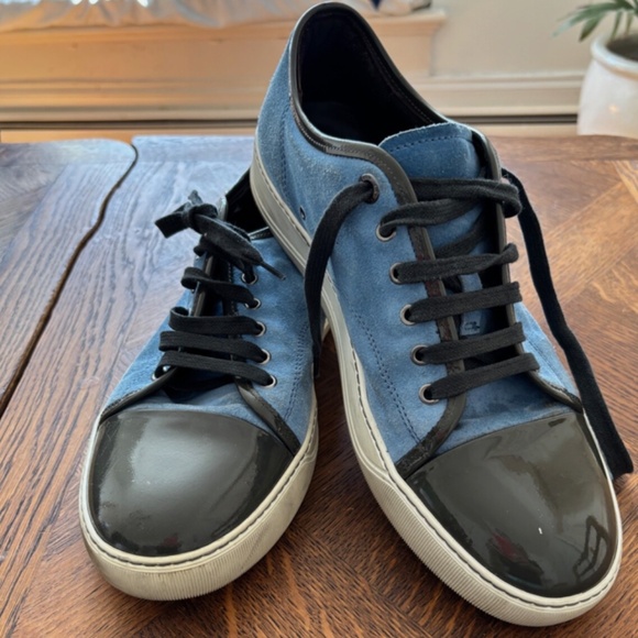 LANVIN SNEAKERS MEN'S DBB1 MENS SNEAKERS RUNNING SHOES SIZE 9 CAPTOE - Picture 12 of 13